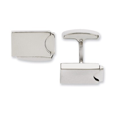 Polished Cufflinks - Stainless Steel SRC216 by Chisel, MPN: SRC216, 886774621425
