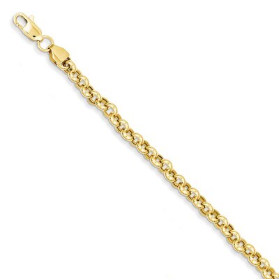 5mm Polished Fancy Rolo Link Bracelet 7.5 Inch 14k Gold SF417-7.5, MPN: SF417-7.5, 886774564975