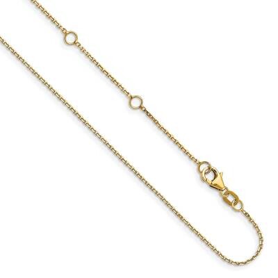 Leslie&#39;s 1.10mm Rolo Adjustable Chain 18 Inch 14k Gold Diamond-cut HB-1359-16+2, MPN: 1359-16+2, 19…