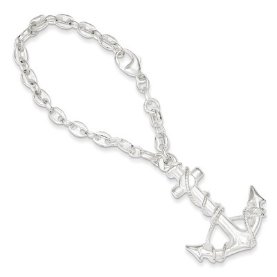 Anchor Key Ring Sterling Silver QQ107, MPN: QQ107, 883957981581