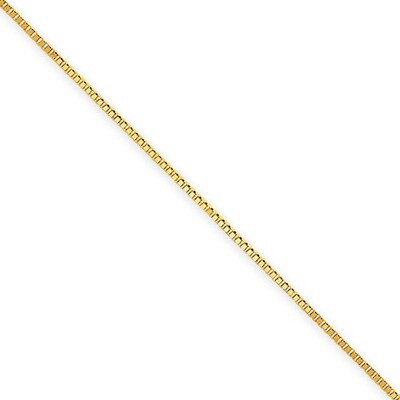 0.7mm Box Chain 16 Inch 14k Gold BOX075-16, MPN: BOX075-16, 883957343525