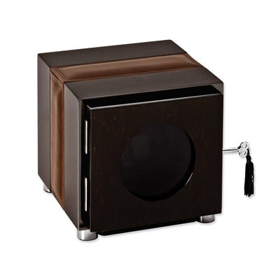 Rotations Piano Finish Wood &amp; Leather Single Watch Winder GM8295, MPN: GM8295, 886774286747