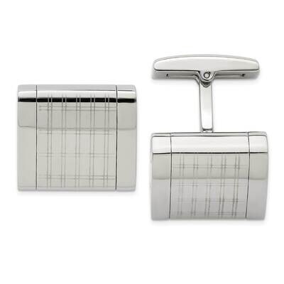 Laser Design Cufflinks Stainless Steel Polished SRC310, MPN: SRC310, 886774621890