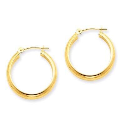 Round Tube Hoop Earrings 14k Gold TC144, MPN: TC144, 883957288635
