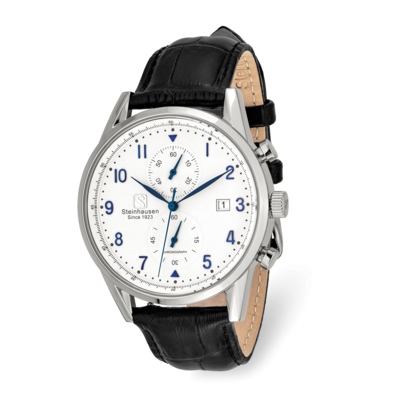 Steinhausen Lugano Stainless White Dial Black Strap Chronograph Watch  XWA5824, MPN: XWA5824, 84968…