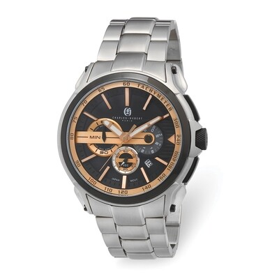 Charles Hubert Stainless Steel Chronograph Black Dial Watch  XWA6037, MPN: XWA6037, 848870009248