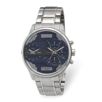 Charles Hubert Stainless Chronograph Dual Time Blue Dial Watch  XWA6033, MPN: XWA6033, 848870009200