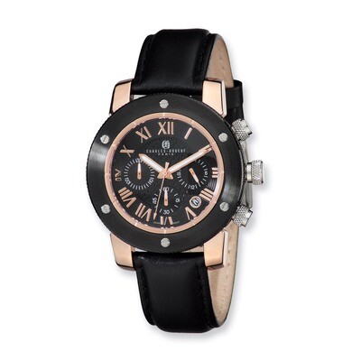 Charles Hubert Rose IP-plated Stainless Steel Black Dial Chrono Watch XWA4250, MPN: XWA4250, 848870…