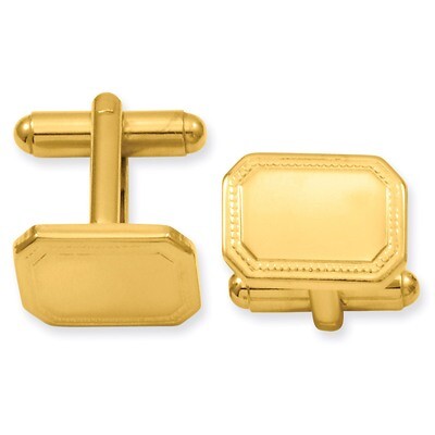 Polished Rectangle Cufflinks Gold-plated KW597, MPN: KW597, 886774644783