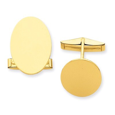 Oval Cufflinks 14k Gold MC249, MPN: MC249, 886774618531
