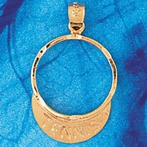 Dazzlers Jewelry Tennis Hat Pendant Necklace Charm Bracelet in Yellow, White or Rose Gold 3314, MPN…