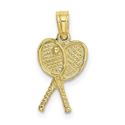 Tennis Racquets Pendant 10k Gold 10K3568, MPN: 10K3568,