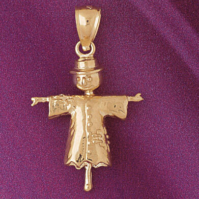 Dazzlers Jewelry Scarecrow Pendant Necklace Charm Bracelet in Yellow, White or Rose Gold 5597, MPN:…