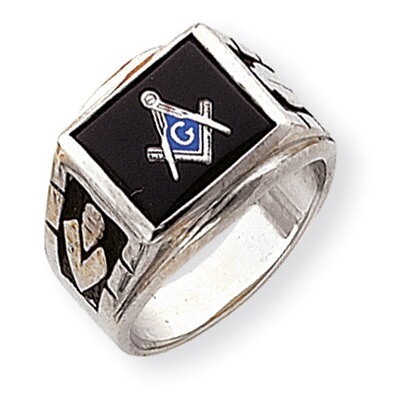 Men&#39;s Masonic Ring 14k White Gold Y1591M, MPN: Y1591M, 886774134550