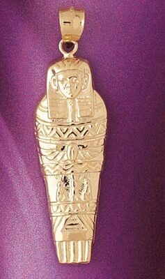 Dazzlers Jewelry Egyptian Mummy Pendant Necklace Charm Bracelet in Yellow, White or Rose Gold 4778,…