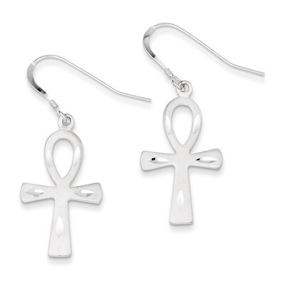 Egyptian Cross Earrings Sterling Silver QE3327, MPN: QE3327, 886774112596