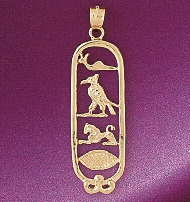 Dazzlers Jewelry Egyptian Sign Pendant Necklace Charm Bracelet in Yellow, White or Rose Gold 4814, …