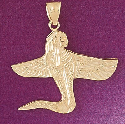 Dazzlers Jewelry Egyptian Pharaoh Pendant Necklace Charm Bracelet in Yellow, White or Rose Gold 481…