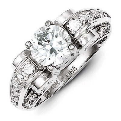 Diamond Ring Sterling Silver Fancy QR1315, MPN: QR1315, 883957180427