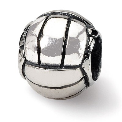 Volleyball Bead - Sterling Silver QRS1154, MPN: QRS1154, 883957276557
