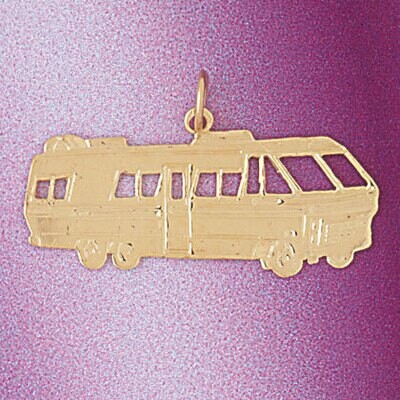 Dazzlers Jewelry Caravan Rv Pendant Necklace Charm Bracelet in Yellow, White or Rose Gold 4360, MPN…