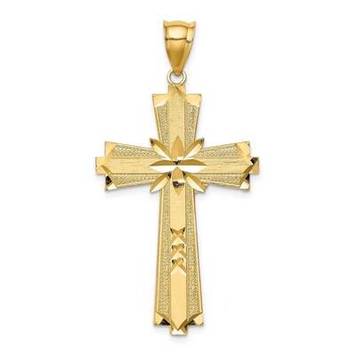 Cross Pendant 14k Gold Diamond-cut C4759, MPN: C4759,