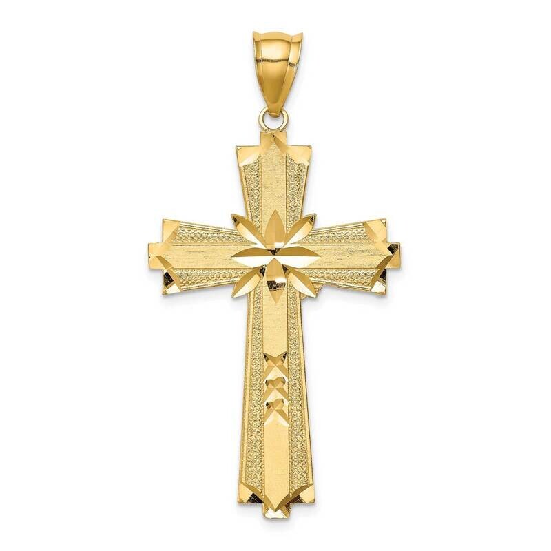 Cross Pendant 14k Gold Diamond-cut C4759, MPN: C4759,