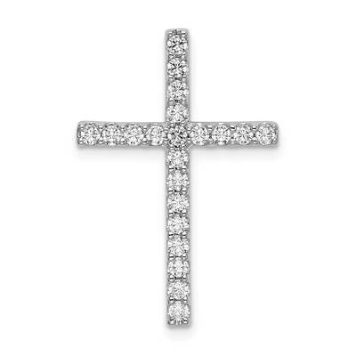 Lab Grown Diamond Si1/Si2, G H I, Cross Pendant 10k White Gold PM4979-050-0WLG, MPN: PM4979-050-0WL…