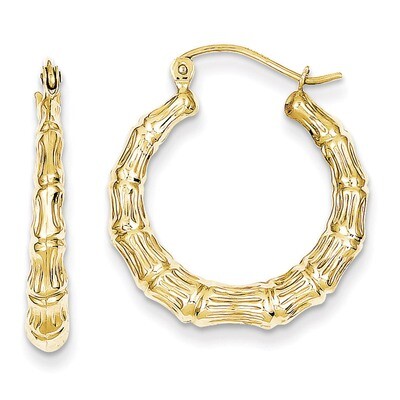 Polished Hollow Classic Earrings 10k Gold 10S19, MPN: 10S19, 883957895321