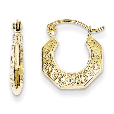 Polished Hollow Classic Earrings 10k Gold 10S12, MPN: 10S12, 883957895284