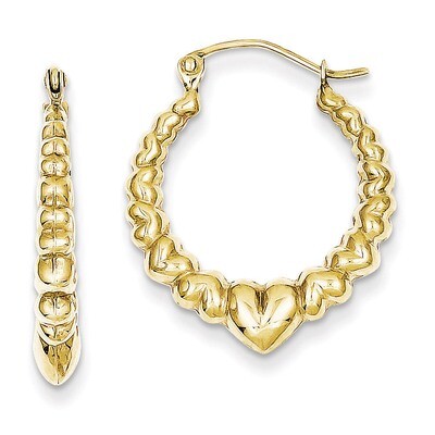Polished Hollow Classic Earrings 10k Gold 10S27, MPN: 10S27, 883957895352
