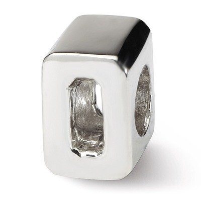 Numeral 0 Bead - Sterling Silver QRS1628N0, MPN: QRS1628N0, 883957308159