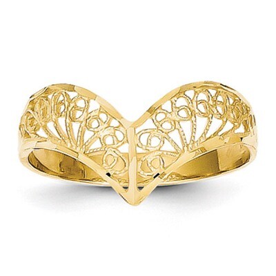 Filigree Ring 14k Gold Diamond-cut R163, MPN: R163, 886774300535