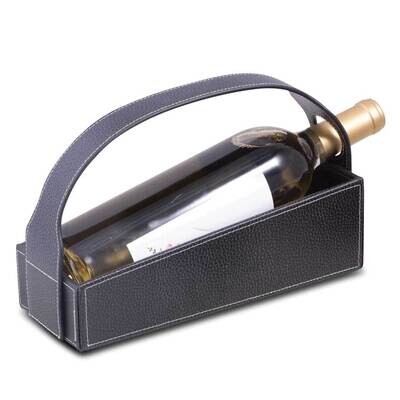 Black Pebbled Leather Wine Cradle GM21603, MPN: GM21603, 797140519560