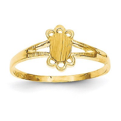 Childs Fancy Signet Ring 14k Gold R214, MPN: R214, 191101370182