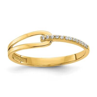 Fancy CZ Diamond Ring 14k Gold Polished R955, MPN: R955, 196904041734