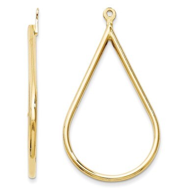 Teardrop Earring Jackets 14k Gold Polished TH222, MPN: TH222, 886774118666