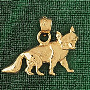 Dazzlers Jewelry Fox Pendant Necklace Charm Bracelet in Yellow, White or Rose Gold 2719, MPN: DZ-27…