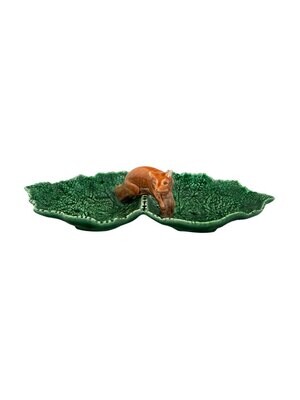 Bordallo Pinheiro Pinheiro Leaves Double Leaf with Fox Green Natural 65015870, MPN: 65015870, 56008…