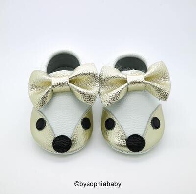 Baby Fox Moccasins Baby Gold FOX Moccasins Baby Leather Shoes Genuine Leather Moccs Toddler Fox Moc…