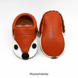 Baby Fox Moccasins Baby FOX Fringe Moccasins Baby Leather Shoes Genuine Leather Moccs Toddler Fox M…