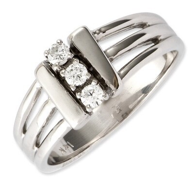Polished Diamond Fancy Ring 14k White Gold X9613AA, MPN: X9613AA, 883957314488