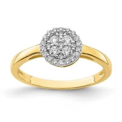 Circle CZ Diamond Fancy Ring 10k Gold 10C1390, MPN: 10C1390, 883957329239