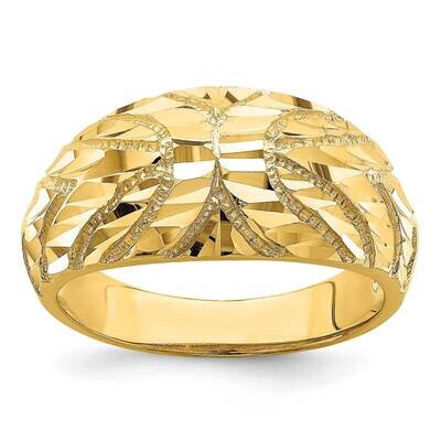 Fancy Ring 14k Gold Diamond-cut R708, MPN: R708, 196904051443