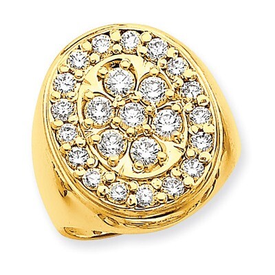Fancy Polished Circular To Mens Diamond Ring Mounting 14k Gold X9427, MPN: X9427,