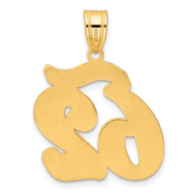 Script Number 62 Pendant 14k Gold Polished SCN62, MPN: SCN62, 196904078129