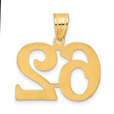 Number 62 Pendant 14k Gold Polished APN62, MPN: APN62, 196904079843