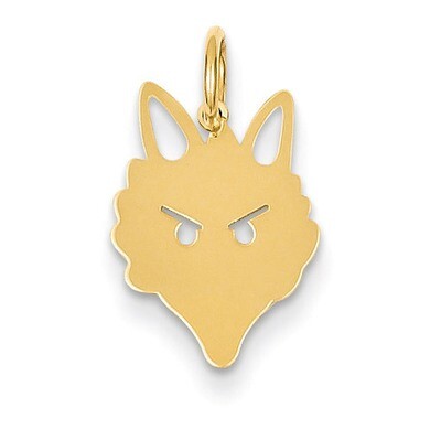 Fox Head Charm 14k Gold YC323, MPN: YC323, 883957971636