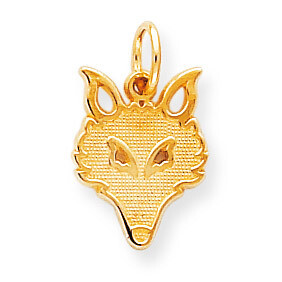 Solid Flat Back Small Fox Head Charm 10k Gold 10C783, MPN: 10C783, 886774085012