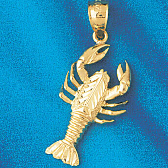 Dazzlers Jewelry Lobster Pendant Necklace Charm Bracelet in Yellow, White or Rose Gold 1038, MPN: D…